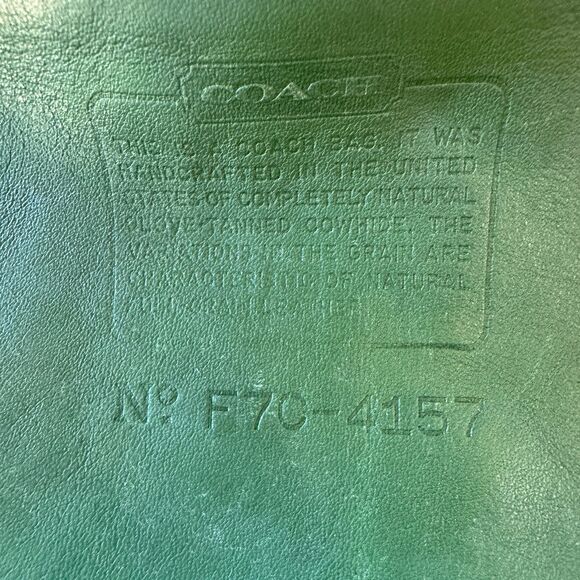 Vintage Coach Soho Buckle Bag Style No. 4157 in Leaf Green - Picture 8 of 11